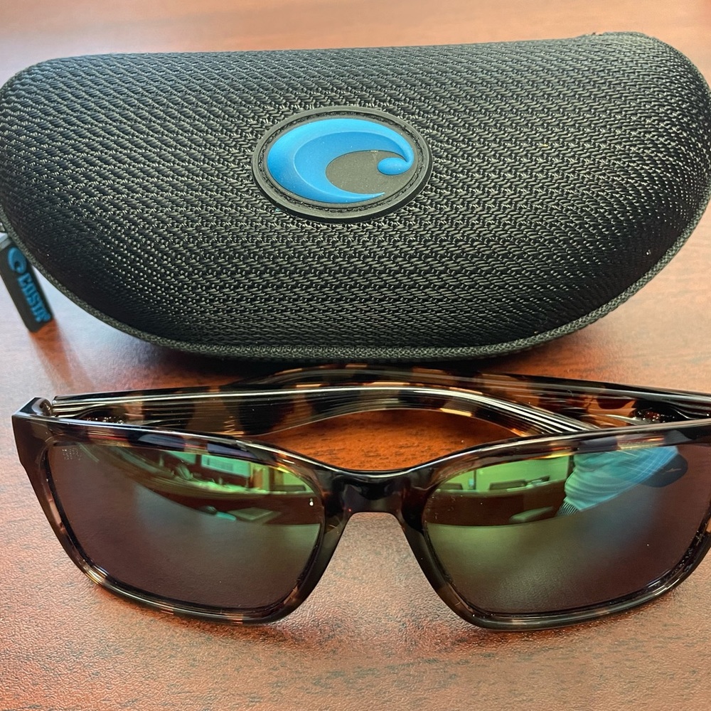 Costa Del Mar Palmas Sunglasses Coral Tortoise/Green Mirror Polarized